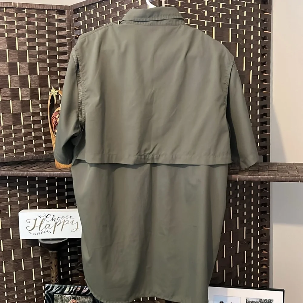 BERETTA Men’s Buzzi Shooting Tactical Short Sleeve Shirt Size Large Army Green - Picture 2 of 9